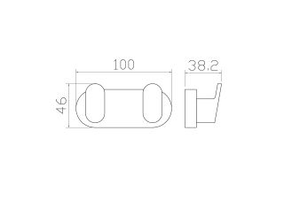 Двойной крючок для ванной Wonzon & Woghand Carbon WW-7725 чёрный