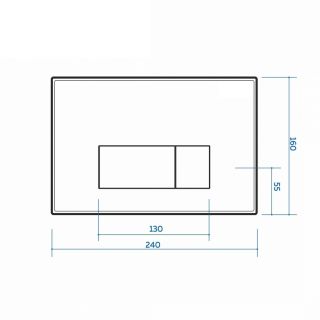Клавиша смыва Maretti Umbria AC12UM-564, черный/хром