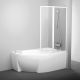 Шторка на ванну Ravak Supernova VSK2 Rosa 160 76P90100Z1 Transparent профиль белый правый