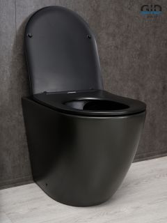 Унитаз приставной Gid TRS-269BM 62214Y черный матовый 56x36.5x42
