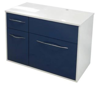 Подвесная тумба под раковину Эстет Barcelona ФР-00003578 П 90см два ящика одна дверь