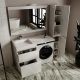 Тумба напольная Style Line Даллас Леон 120 Люкс Plus СС-00002438 под раковину для стиральной машины белый