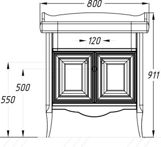 Тумба под раковину Opadiris Лоренцо Z0000006755 Светлый орех