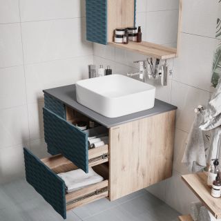 Тумба под раковину Grossman Альба 108012 80см веллингтон/бриз