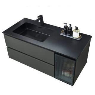 Тумба с раковиной Orans BC-2055-1000L 2055100L 100 см тёмно-серый матовый