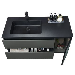 Тумба с раковиной Orans BC-2055-1000L 2055100L 100 см тёмно-серый матовый