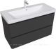 Тумба под раковину Aquanet Эмбер 330470 105 см чёрный матовый