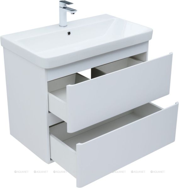 Тумба под раковину Aquanet Эмбер 330467 80 см белый матовый