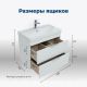 Тумба под раковину Aquanet Ирис New 310144 60 см белый глянец