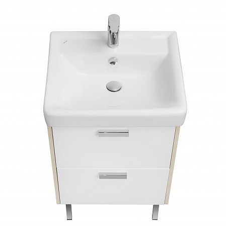 Тумба под раковину Акватон Йорк 55см белый/ясень фабрик 1A170501YOAV0