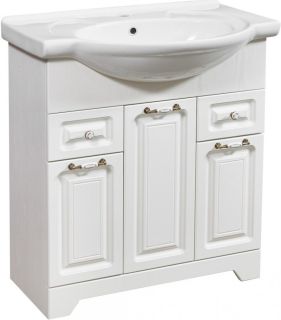 Тумба под раковину Stella Polar Кармела 75см ольха белая SP-00000174