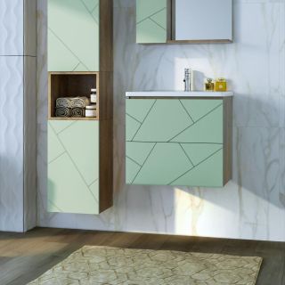 Тумба под раковину Бриклаер Кристалл 4627125417153 60 см фисташковый