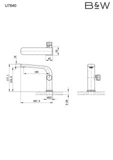 Смеситель для раковины  Black & White Universe 76400U