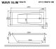 Гидромассажная ванна Whitecross Wave Slim 0111.150070.100.SOFT.BR 150x70см Soft бронза