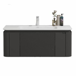 Тумба с раковиной Black&White Universe 9301000 100 см серый