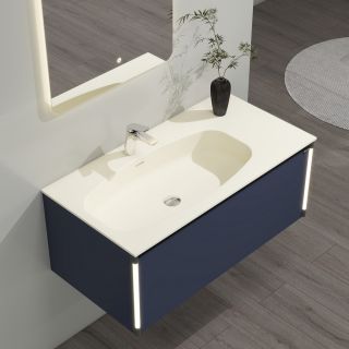 Тумба с раковиной Black&White Universe 9451000 100 см синий