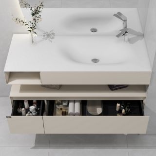 Тумба с раковиной Black&White Universe 9551200R 120 см бежевый