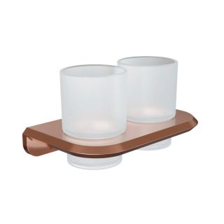 Стакан для ванной комнаты двойной Knotlor SC1032RB, бронза