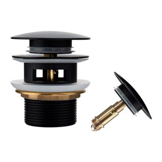 Донный клапан для раковины с переливом Maretti AC19Z12560, черный