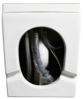 Приставной унитаз ABBER Rechteck AC1212P с импульсным смывом белый вертикальный выпуск