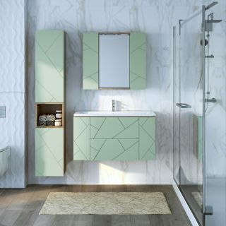 Тумба под раковину Бриклаер Кристалл 4627125417139 100 см фисташковый