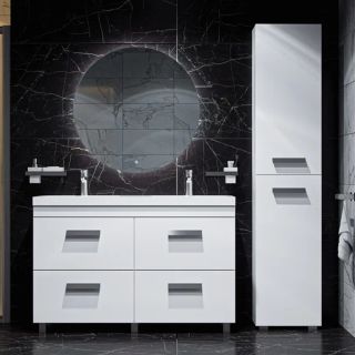 Тумба под раковину напольная Velvex Orlando tn.ORL.CLA.120.4Y белый матовый, 120 см