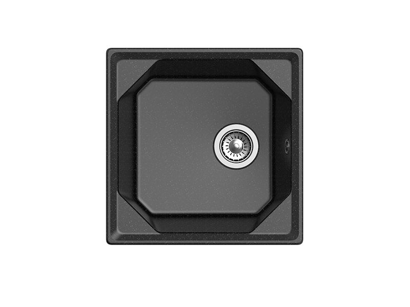 Мойка кухонная GranFest Чёрная Unique U-500 чер