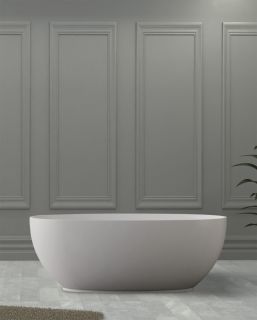 Ванна из искусственного камня ABBER Stein AS9641-1.4 140x78см белый матовый