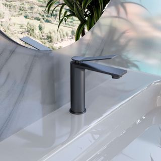 Смеситель для раковины Vincea Verse VBF-2VE1GM, вороненая сталь