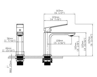 Смеситель для раковины Vincea Core VBF-4CO1BN, брашированный никель