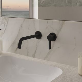 Смеситель для раковины Vincea Villa VBFW-1VL1MB встраиваемый однорычажный, черный