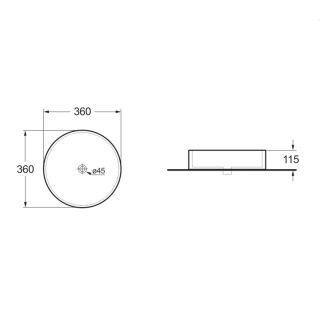 Раковина Vincea VBS-131 36 см белая