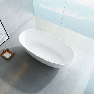 Ванна из искусственного камня Vincea VBT-6S01MW 170x75 Белая матовая без гидромассажа