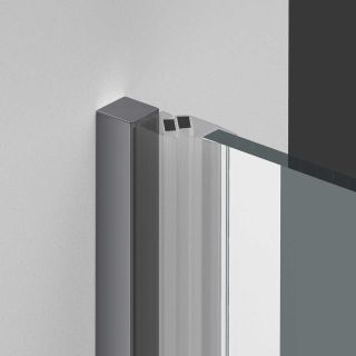 Душевая дверь Vincea Alpha VDP-3AL600CLGM, вороненая сталь, стекло прозрачное