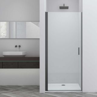 Душевая дверь Vincea Alpha VDP-3AL900CLGM, вороненая сталь, стекло прозрачное