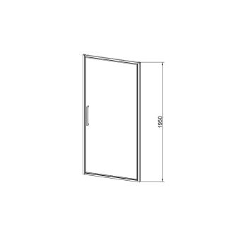 Душевая дверь Vincea Slim 8mm VDP-4SL100CLGM, вороненая сталь, стекло прозрачное