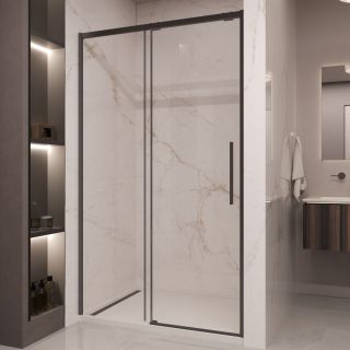 Душевая дверь Vincea Stella VDS-1ST140CLB, 1400, черный, стекло прозрачное