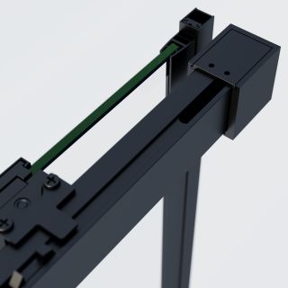 Душевая дверь Vincea Soft 2 VDS-3SO2130CLB, 1300, черный, стекло прозрачное