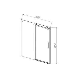 Душевая дверь Vincea Como-N VDS-4CN150CL, 1500, хром, стекло прозрачное