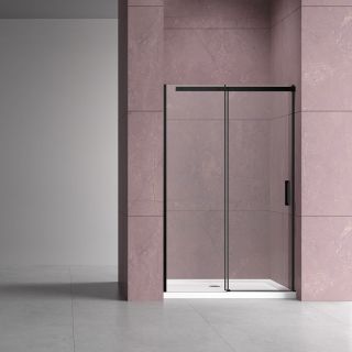 Душевая дверь Vincea Dice VDS-4D140CLB, 1400, черный, стекло прозрачное