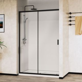 Душевая дверь Vincea City VDS-5CT130CLB, 1300, черный, стекло прозрачное