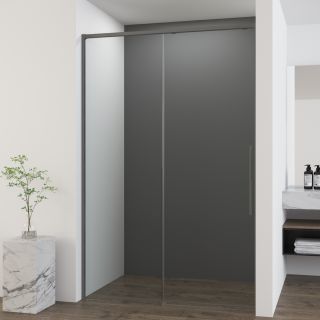 Душевая дверь Vincea Ultima VDS-7UL140CLGM, 1400, вороненая сталь, стекло прозрачное