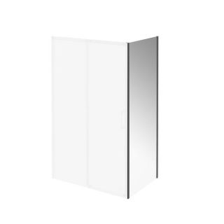 Душевая боковая панель Kerama Marazzi Vetro VE.80.FP.BLK.M 80 см стекло прозрачное профиль чёрный матовый