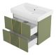 Подвесная тумба под раковину Brevita Vega VEG-09070-0802Я 70см зелёный/золото