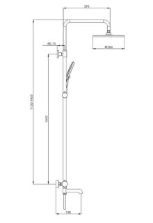 Душевая стойка Raglo R20.24.09 графит