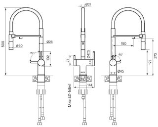 Смеситель для кухни Paulmark Gravity Gr213188-401 антрацит