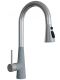 Смеситель для кухни Florentina Вита PRO с выдвижным изливом серый шёлк