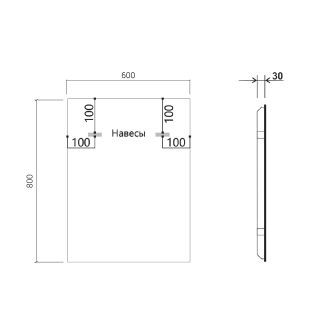 Зеркало Vincea LED VLM-3VN600B 600×800 c сенсорным выключателем и диммером