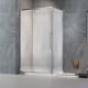 Душевой уголок Veconi Rovigo RV-034R, 1000х800х1950, хром, стекло дождь