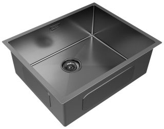 Мойка кухонная Paulmark Next PM215444-GM воронёная сталь